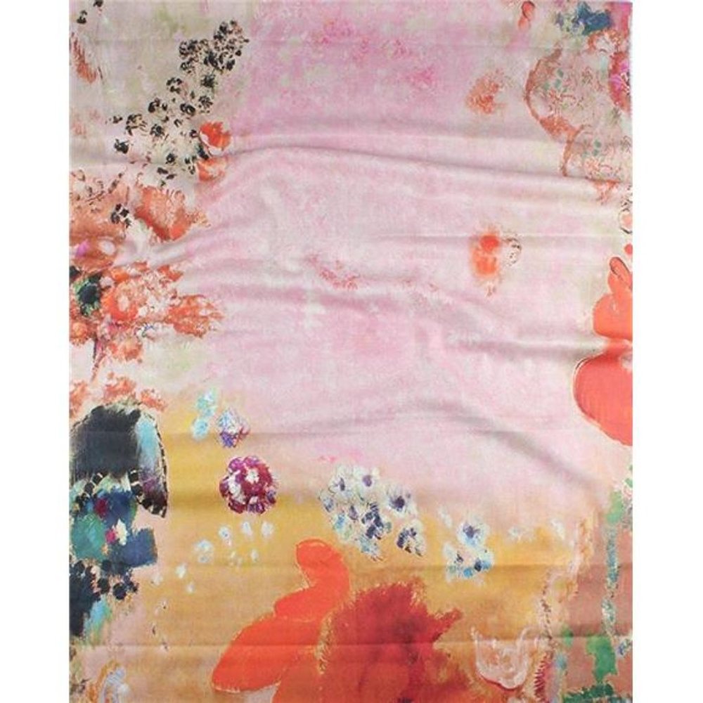 Soft Cashmere Feel Scarf For Women Elegant Art Print Winter Warm Scarve - Picture 3 of 4
